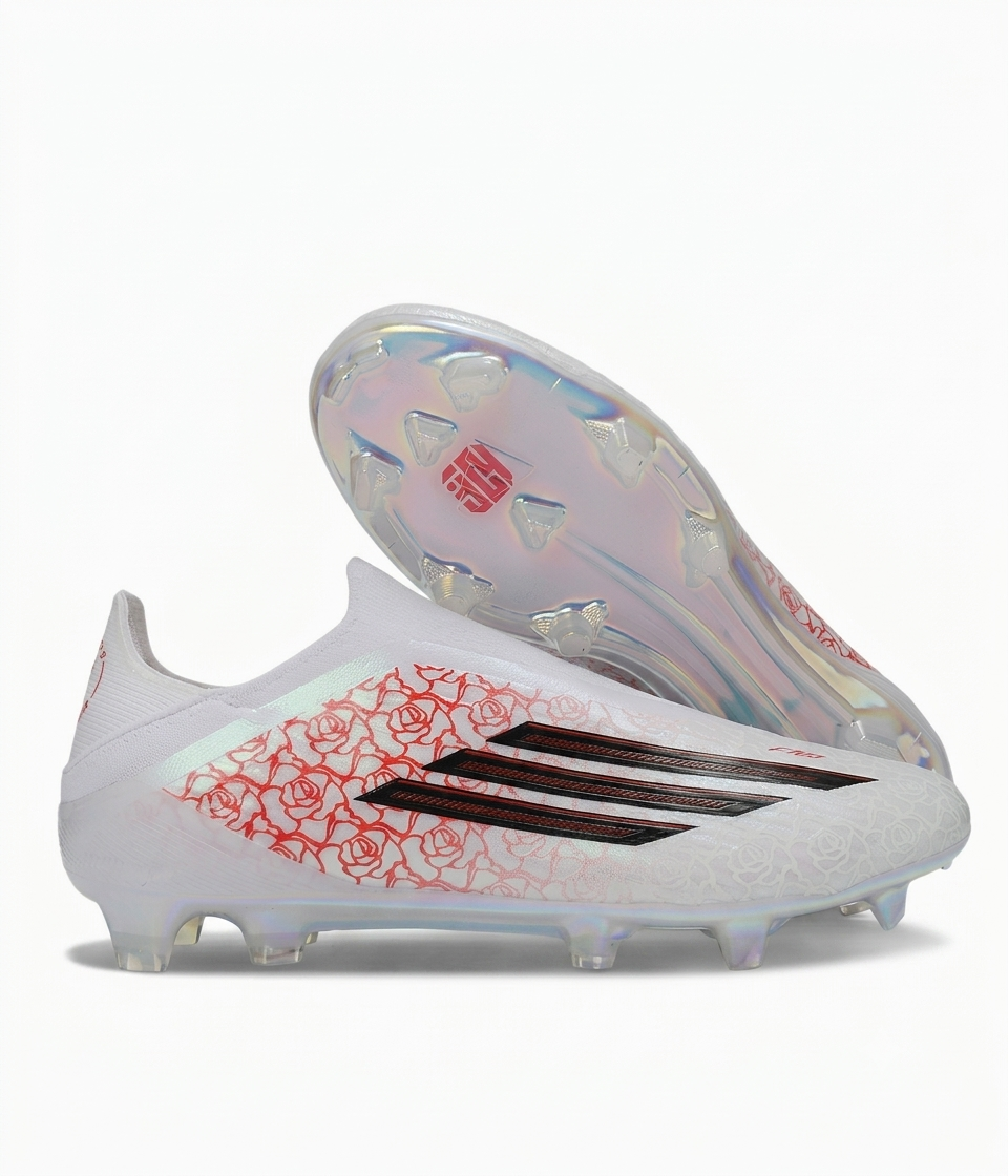 Crampon F50 2026 - Blanc/Rouge Roses