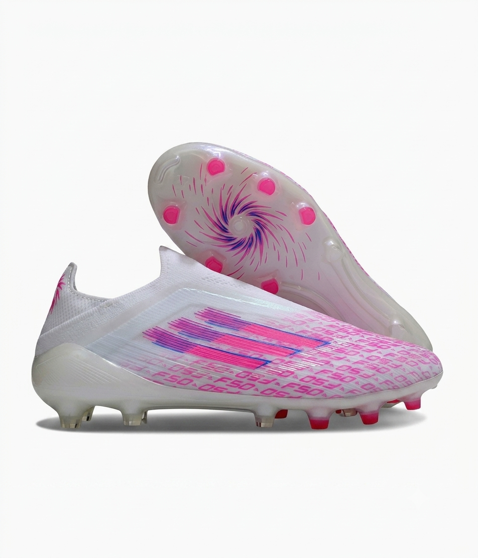 Crampon F50 2026 - Blanc/Rose Fluo